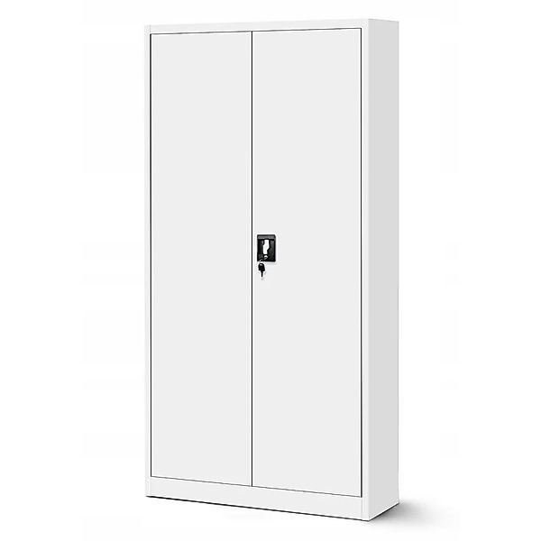 Jan Nowak Aktenschrank Metallschrank JAN H Weiß 195x90x40 cm mit 3-Punkt-Ve günstig online kaufen