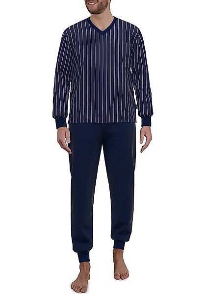 GÖTZBURG Schlafanzug Clubhouse (2 tlg) Langarm, lange Hose, V-Ausschnitt, B günstig online kaufen