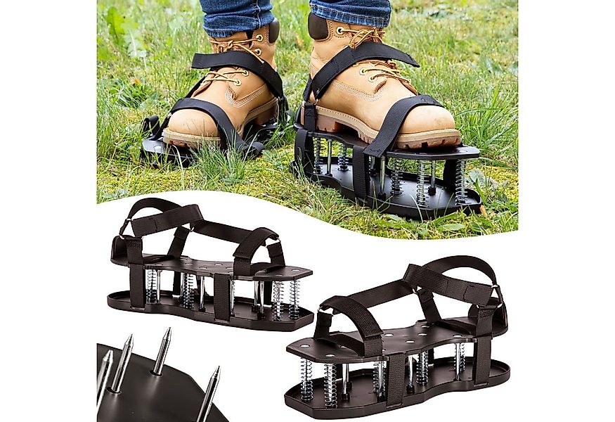 ONVAYA Vertikutierer Rasenlüfter-Schuhe ǀ Doppelsohle mit Federn ǀ Nagelsch günstig online kaufen