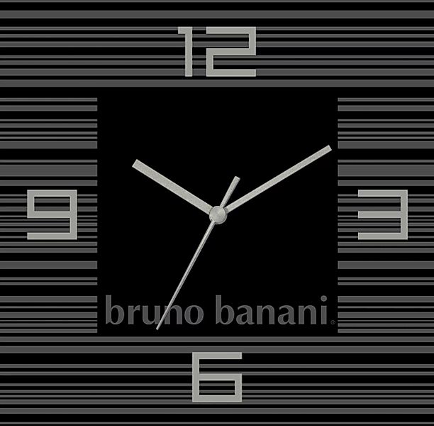 Bruno Banani Wanduhr "Thin Stripes auf Alu" günstig online kaufen
