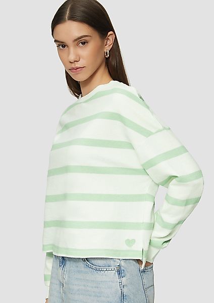 QS Sweatshirt Sweatshirt mit Streifen und günstig online kaufen