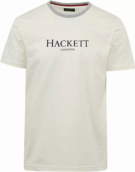 Hackett T-Shirt Logo Ecru - Größe XXL günstig online kaufen