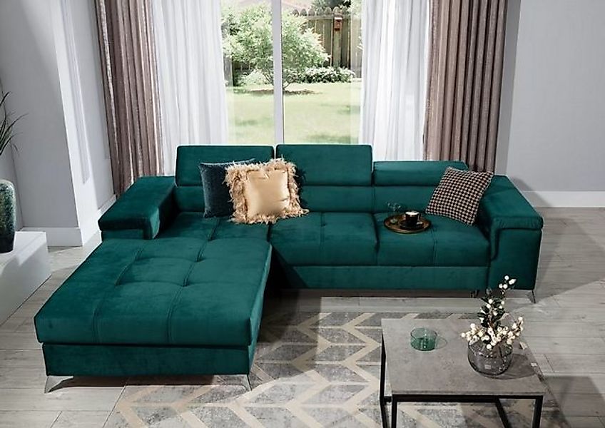 JVmoebel Ecksofa Ecksofa modern Designer Sofa mit verstellbaren Kopfstützen günstig online kaufen