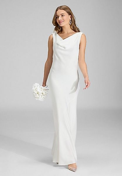 SWING Abendkleid - Abendkleid aus Satin mit Wasserfall Ausschnitt Figurbeto günstig online kaufen