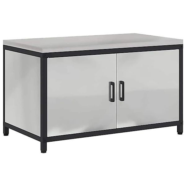 vidaXL Küchenaufbewahrung mit Regal Silber 60 x 50 x 92 cm Stahl 875001 günstig online kaufen