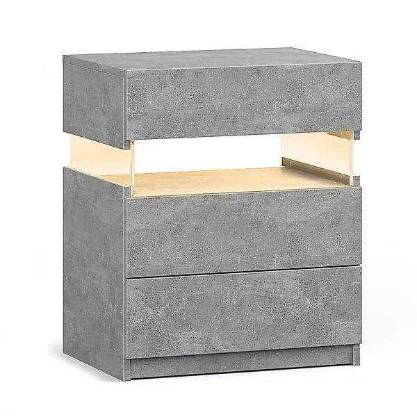 OKWISH Nachttisch Nachtschrank,Nachtkonsole,Nightstand mit 3 Schubladen günstig online kaufen