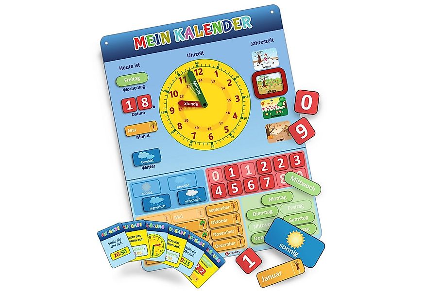 Likarto Lernspielzeug Lernuhr Kinder - Kalender für Kinder - Magnettafel in günstig online kaufen