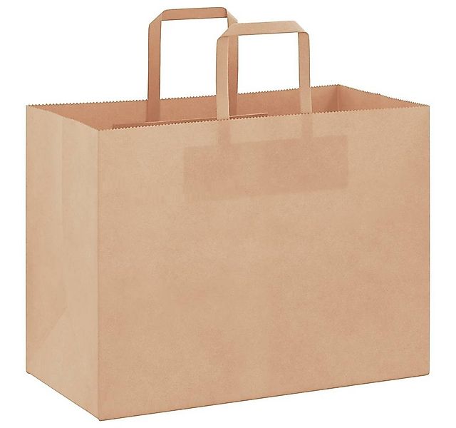 vidaXL Tragetasche Papiertragetaschen 250 Stk. mit Henkeln Braun 32x17x25 c günstig online kaufen
