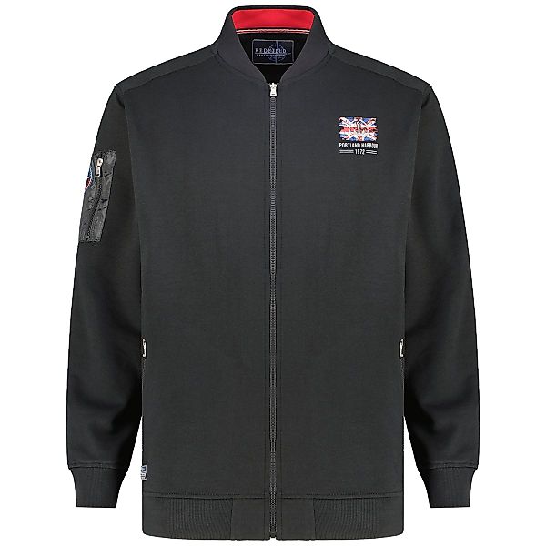 Redfield Sweatjacke aus Baumwollmischung Farbe schwarz Größe: 4XL günstig online kaufen