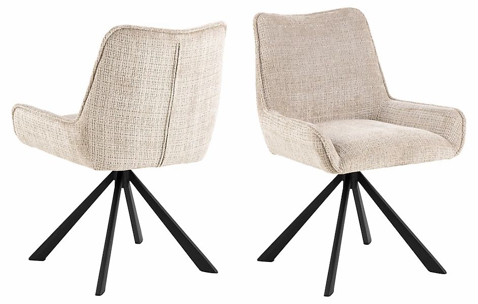 ACTONA GROUP Esszimmerstuhl "Eddie", (Set), Esszimmerstuhl, Juto beige, 4 S günstig online kaufen