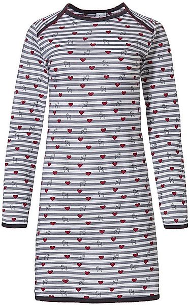 Rebelle Nachthemd Damen Schlafshirt mit Herzen und Hunden (1-tlg) Baumwolle günstig online kaufen