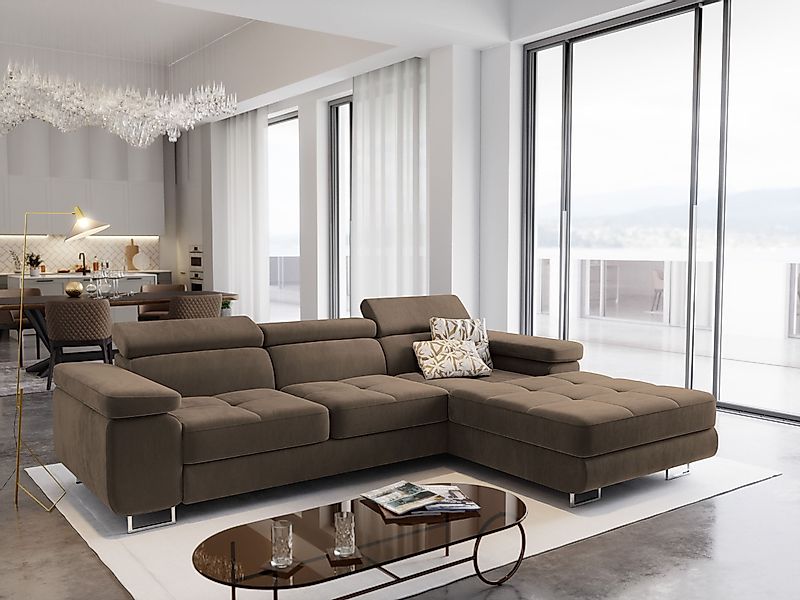 Masseno Ecksofa ELMA mit Schlaffunktion L-Form, günstig online kaufen