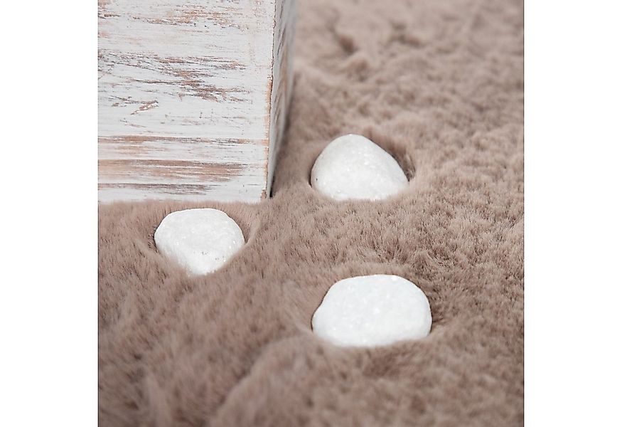 TT Home Teppich, Rund, Höhe: 26 mm, Hochflor Teppich Schlafzimmer Kunstfell günstig online kaufen