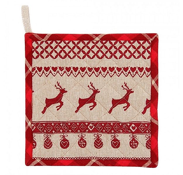 Clayre & Eef Topflappen Baumwolle, Grillhandschuhe, Lappen, Ofenlappen, (1- günstig online kaufen