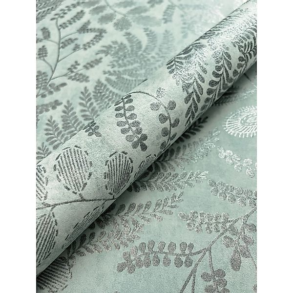 Newroom Vliestapete Irsa Turquoise Zweige Modern FSC® günstig online kaufen
