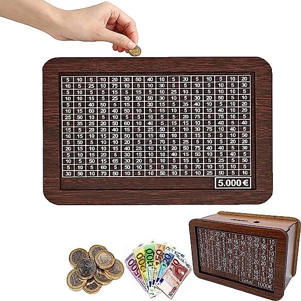 NUODWELL Spardose Spardose aus Holz, Sparbox günstig online kaufen