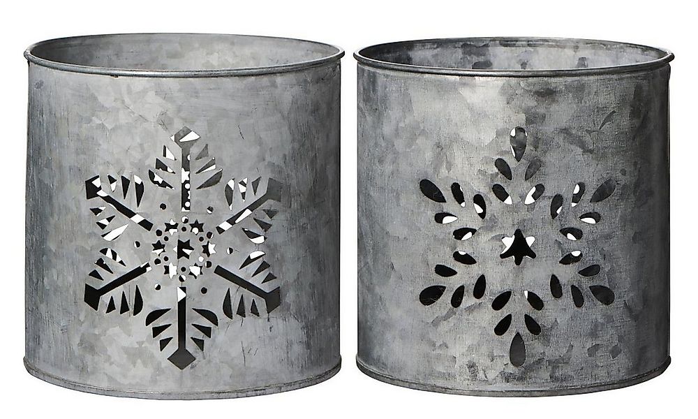 Ib Laursen Windlicht Ib Laursen - 2er Set Windlicht Hurricane Schneekristal günstig online kaufen