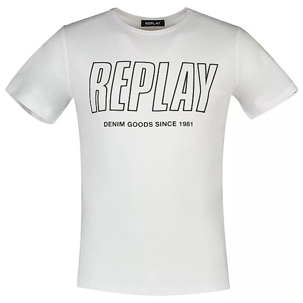 Replay M3395.000.2660 Kurzärmeliges T-shirt M White günstig online kaufen