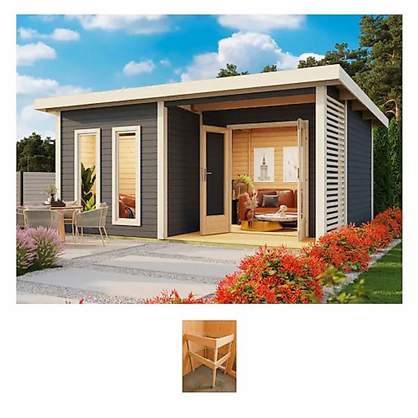 KONIFERA Saunahaus »Maiko 5 SET A« terragrau, ohne Ofen günstig online kaufen