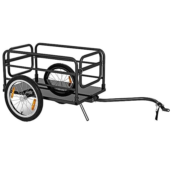 Costway Fahrradanhänger Klappbar mit Abdeckung & Kuppler 60 kg günstig online kaufen