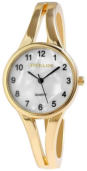 EXCELLANC Quarzuhr 1800227 Metallarmband, Perlmuttzifferblatt, Mineralglas günstig online kaufen
