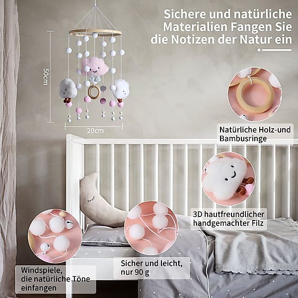 CLTYQ Mobile Baby Holz Hängende Bettglocke, günstig online kaufen