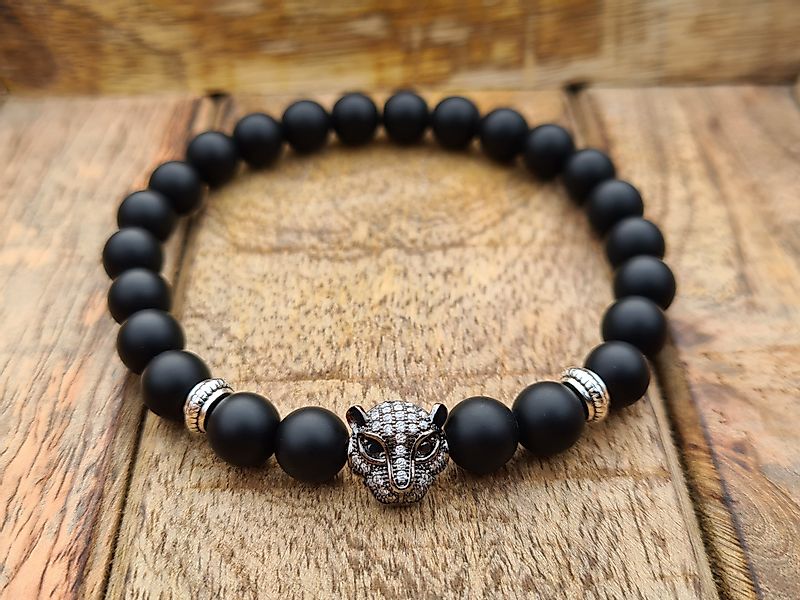 NAHLE Armband Naturstein Perlenarmband Onyx Black günstig online kaufen