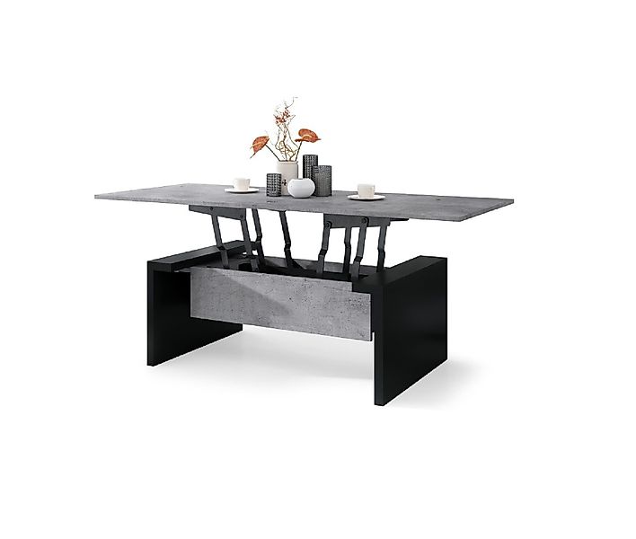 designimpex Couchtisch Space Beton - Schwarz günstig online kaufen