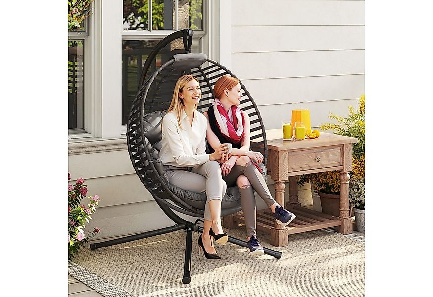 Outsunny Hängesessel Hängestuhl mit Kissen (Hängeschaukel, 1-St., Hängekorb günstig online kaufen
