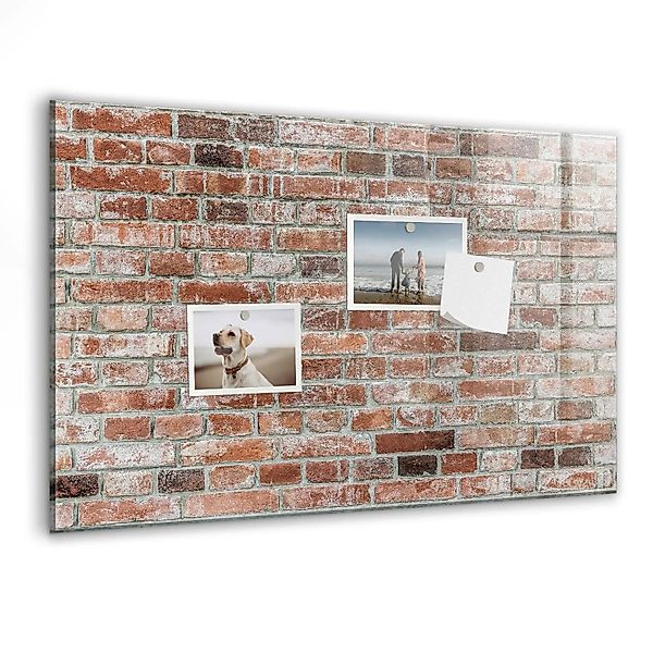 Tulup Glasmagnettafel Beschreibbar Ziegelmauer 60x40 cm Magnettafel Wand Gl günstig online kaufen