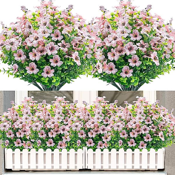 Kunstblumenstrauß 4 Bündel Künstliche Blumen Geranie günstig online kaufen