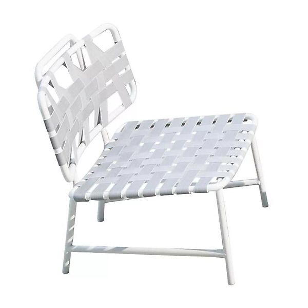 Gervasoni - Inout 856 Outdoor Loungestuhl - weiß/grau/Sitzfläche aus elasti günstig online kaufen