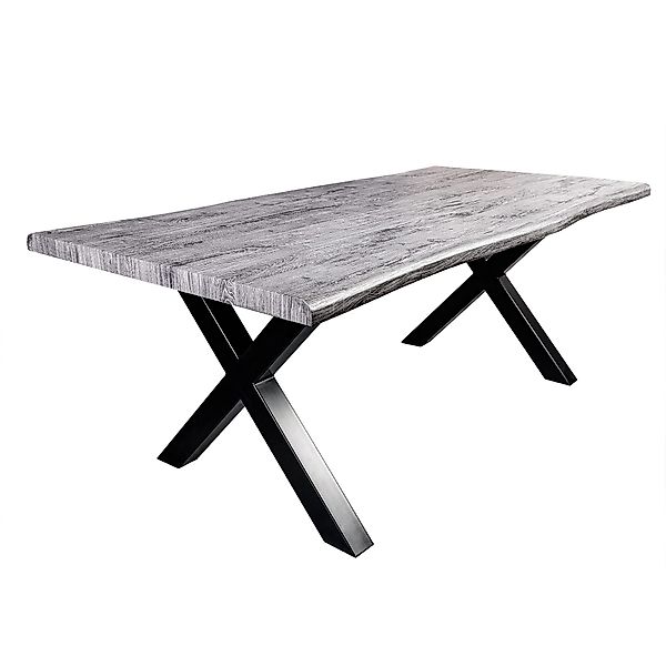 riess-ambiente Baumkantentisch WILD 160cm grau / günstig online kaufen