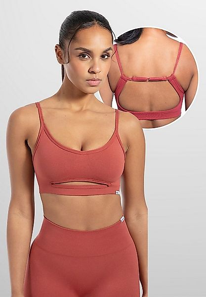 Smilodox Sport-BH Nesa, Blickdicht Rutschfester Sport Bra, Gerippter Stoff günstig online kaufen