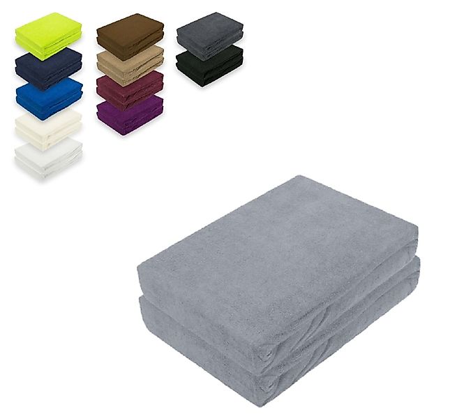 EXKLUSIV HEIMTEXTIL Spannbettlaken Doppelpack Frottee Spannbettlaken, günstig online kaufen
