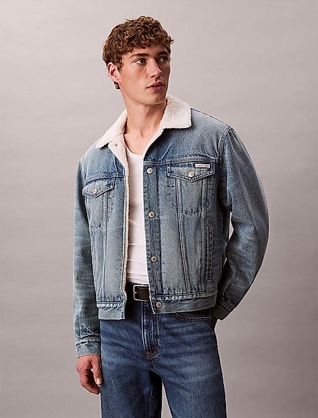 Calvin Klein Jeans Jeansjacke 90S SHERPA TRUCKER TINTED THUNDR Mit Rundhals günstig online kaufen