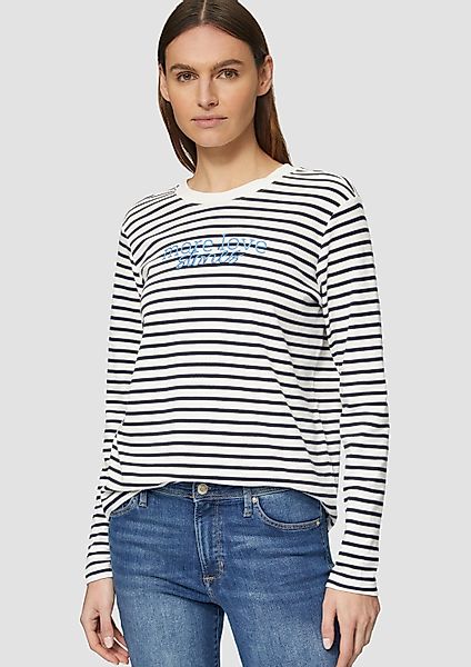 s.Oliver Langarmshirt T-Shirt Gestreiftes Langarmshirt im günstig online kaufen