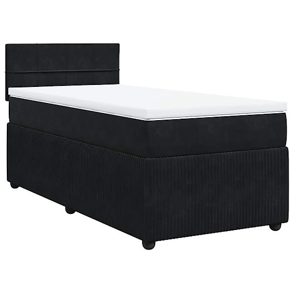 vidaXL Boxspringbett mit Matratze Schwarz 90x190 cm Samt 3287628 günstig online kaufen