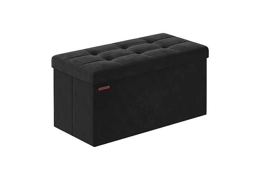 SONGMICS Sitzhocker Aufbewahrungshocker, Samtige, klappbare Sitztruhe (76/1 günstig online kaufen