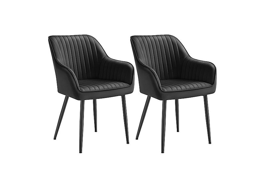 SONGMICS Esszimmerstuhl (2 St), Polsterstuhl mit Metallbeine, Samt, für Sch günstig online kaufen