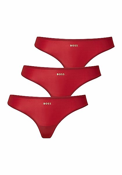 BOSS Tanga, (Packung, 3 St.), mit Markenlogo günstig online kaufen