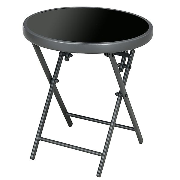 Outsunny Gartentisch klappbar, aus Glas, rund günstig online kaufen