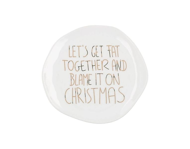 Räder Design Dekoteller Weihnachtsteller. Klein - Let´s get fat together günstig online kaufen