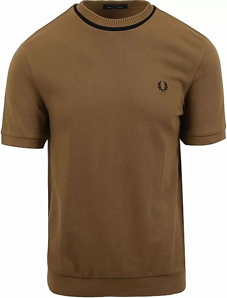 Fred Perry T-Shirt Piqué Braun - Größe XL günstig online kaufen