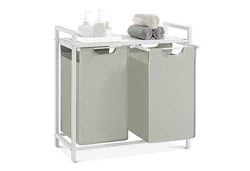 VASAGLE Wäschekorb, 2 Wäschesäcke aus Oxford-Gewebe, abnehmbar, 2 x 46 L günstig online kaufen