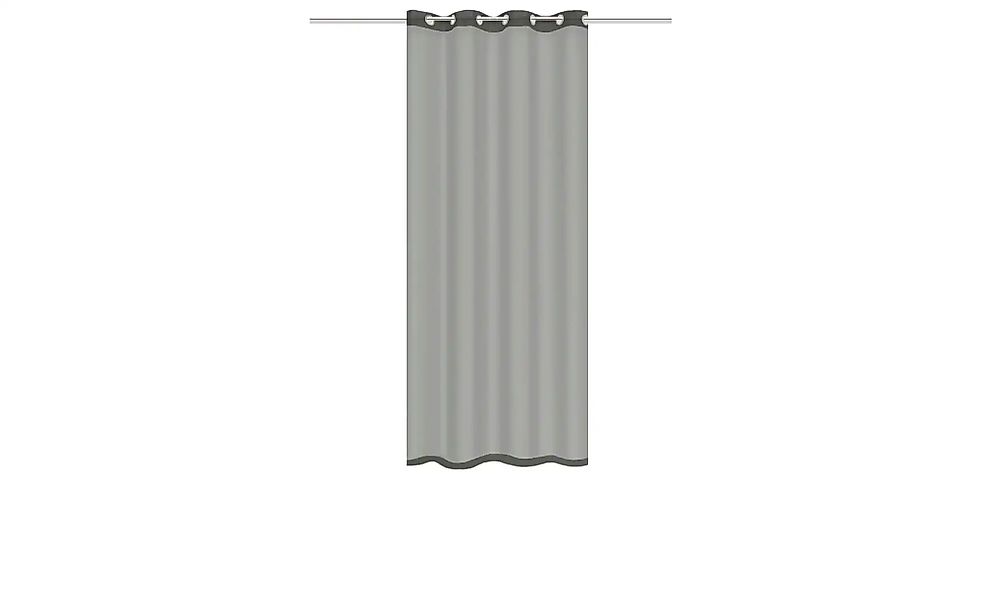 HOMEbasics Ösenschal   ¦ grau ¦ Maße (cm): B: 140 H: 175 Gardinen & Rollos günstig online kaufen