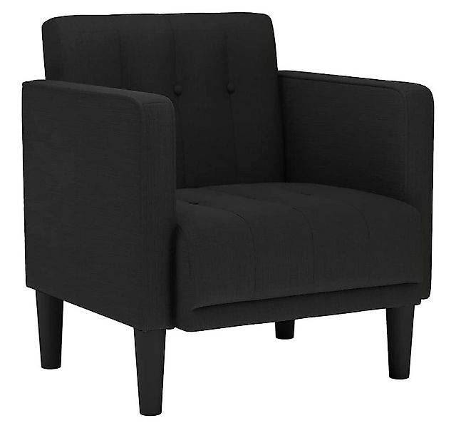 vidaXL Sessel Sessel mit Armlehnen Schwarz 53 cm Stoff (1-St) günstig online kaufen
