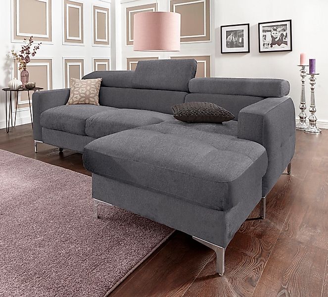 COTTA Ecksofa "Sammy L-Form", mit Kopfteilverstellung, wahlweise mit Bettfu günstig online kaufen