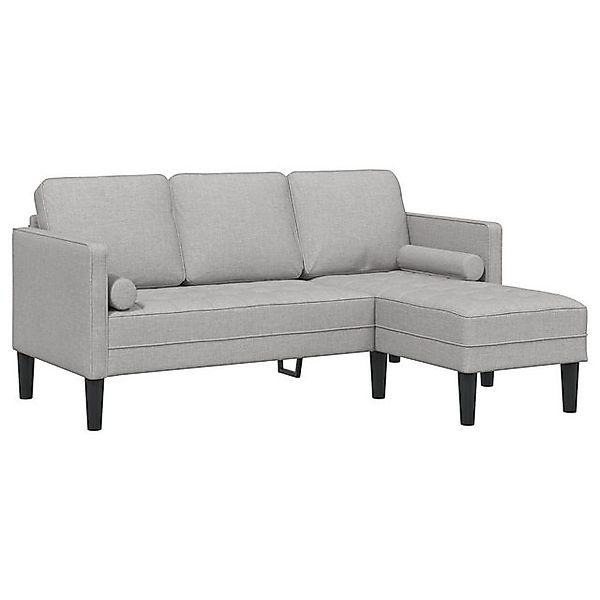 vidaXL Sofa Sofa 3-Sitzer L-Form Wolkengrau 160 cm Stoff, 1 Teile günstig online kaufen