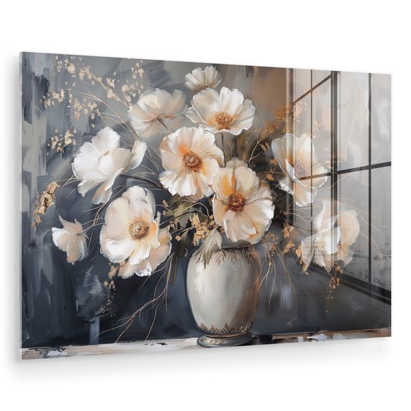 MuchoWow Acrylglasbild Blumen - Weiß - günstig online kaufen